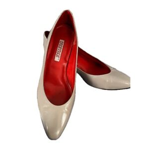 Vintage Westies Womens Patent Leather Pointed Toe Kitten Heels Shoes 5 M